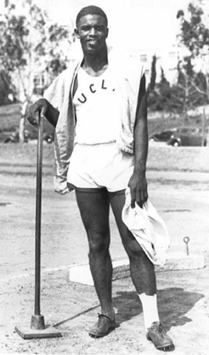 Photo of Jackie Robinson, 1941, track star, UCLA